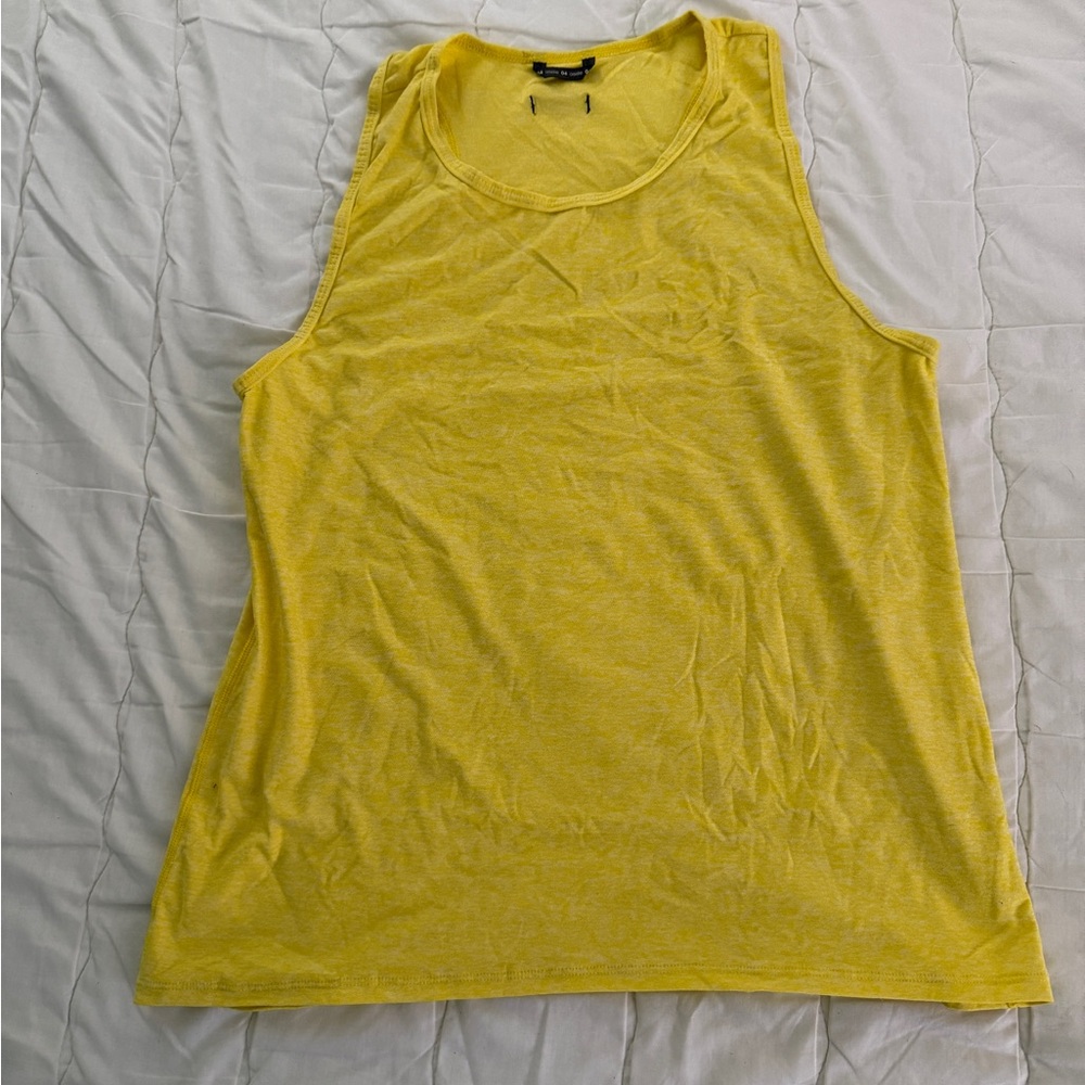 Oiselle Vibrant Yellow Tank Top size 4